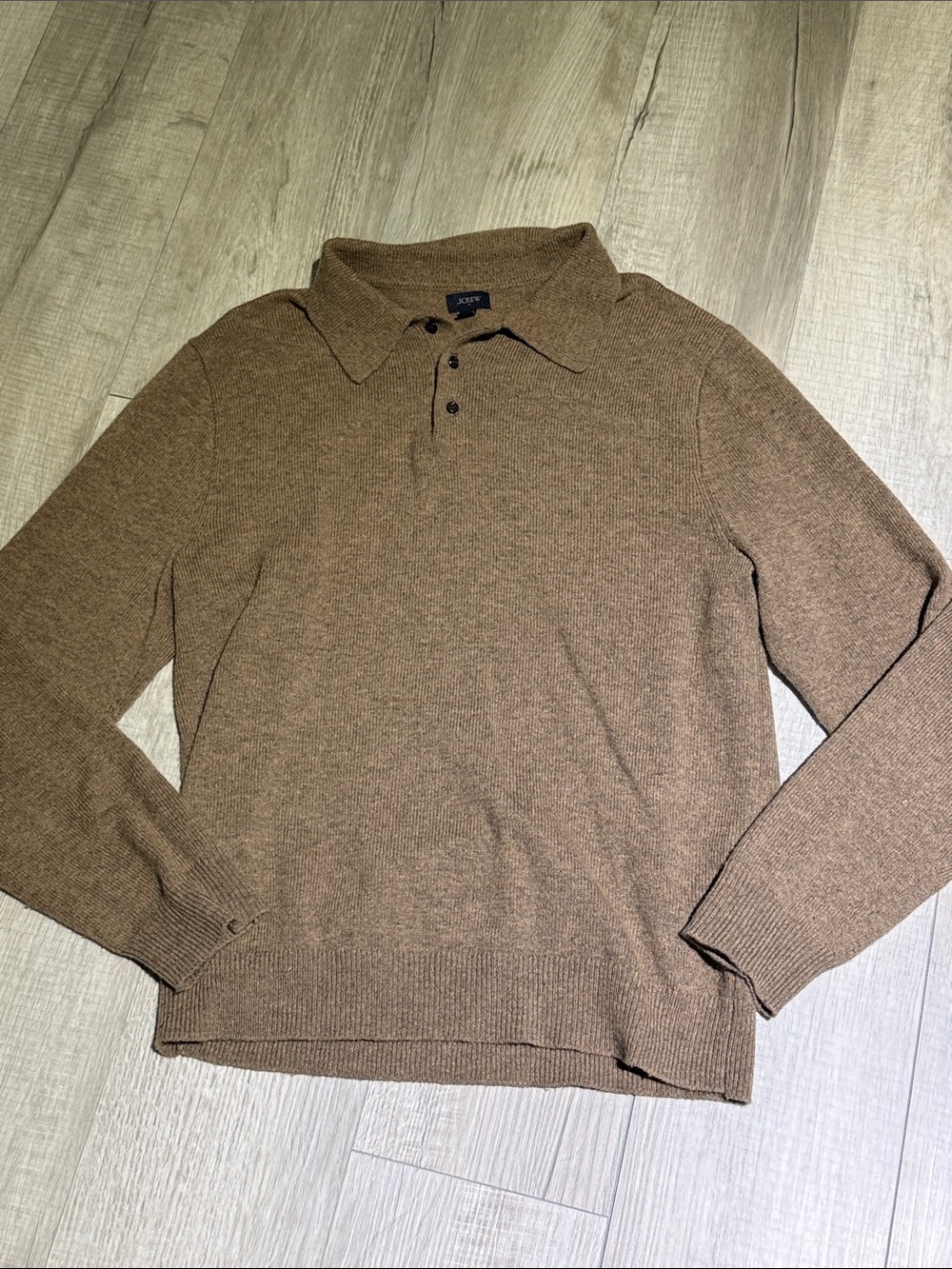 J. Crew Factory Men's Brown Knit Polo